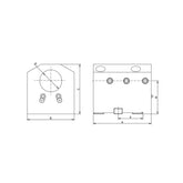 BMT Boring Bar Holder, External Coolant  BMT45MID-25-NH65 - Makotools Industrial Supply Tools for Metal Cutting